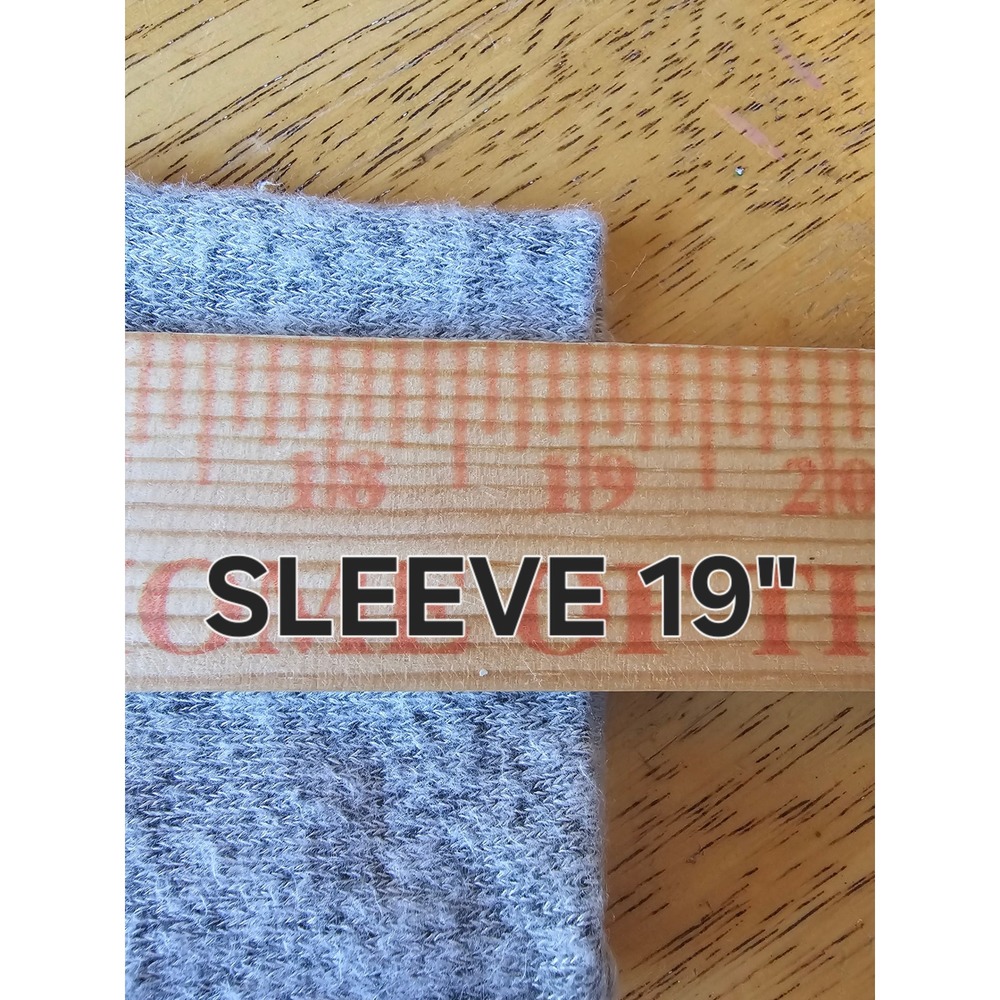 Market & Spruce Hoodie Womens S Gray Soft Knit Striped Cuffs Pullover - Picture 7 of 8